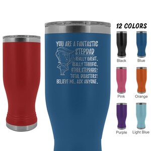 Divertido fantástico padrastro BOHO vaso, stepdad Trump regalos, mejor cumpleaños padra regalo divertido padrastro regalo ideas única padrastro Gag regalo