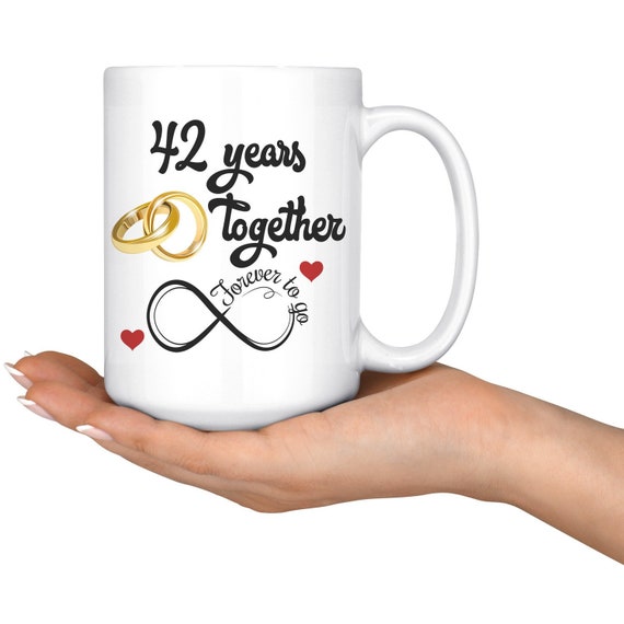 42nd Wedding Anniversary Gift For Him And Her Married For 42 Etsy