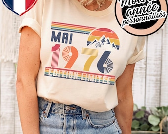 T-Shirt Rétro 50e Anniversaire – Sweat vintage 1976 – Hoodie 50 Ans Pour Femme / Homme – T-Shirt Pour Épouse Ou Époux