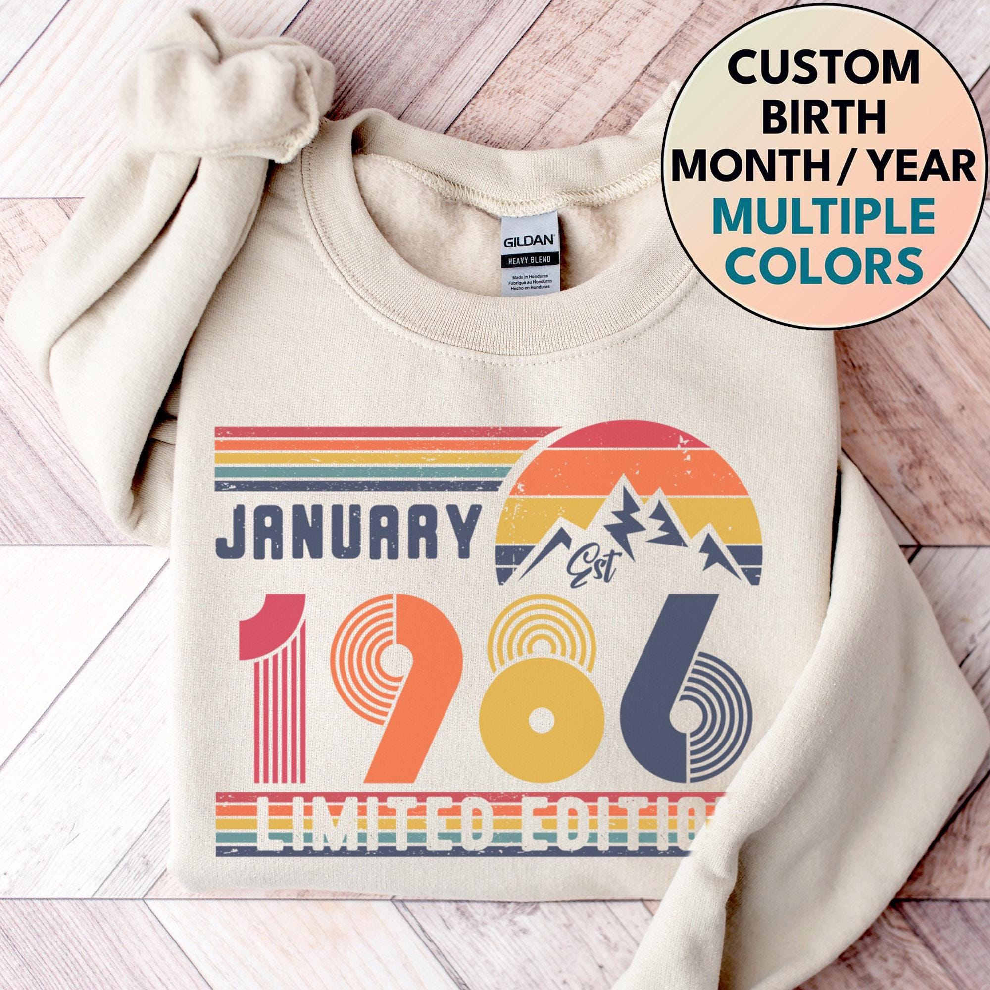 Débardeur Femme 'Née En 1986' | Style Vintage Coucher De Soleil | Cadeau Anniversaire Original Et Drôle
