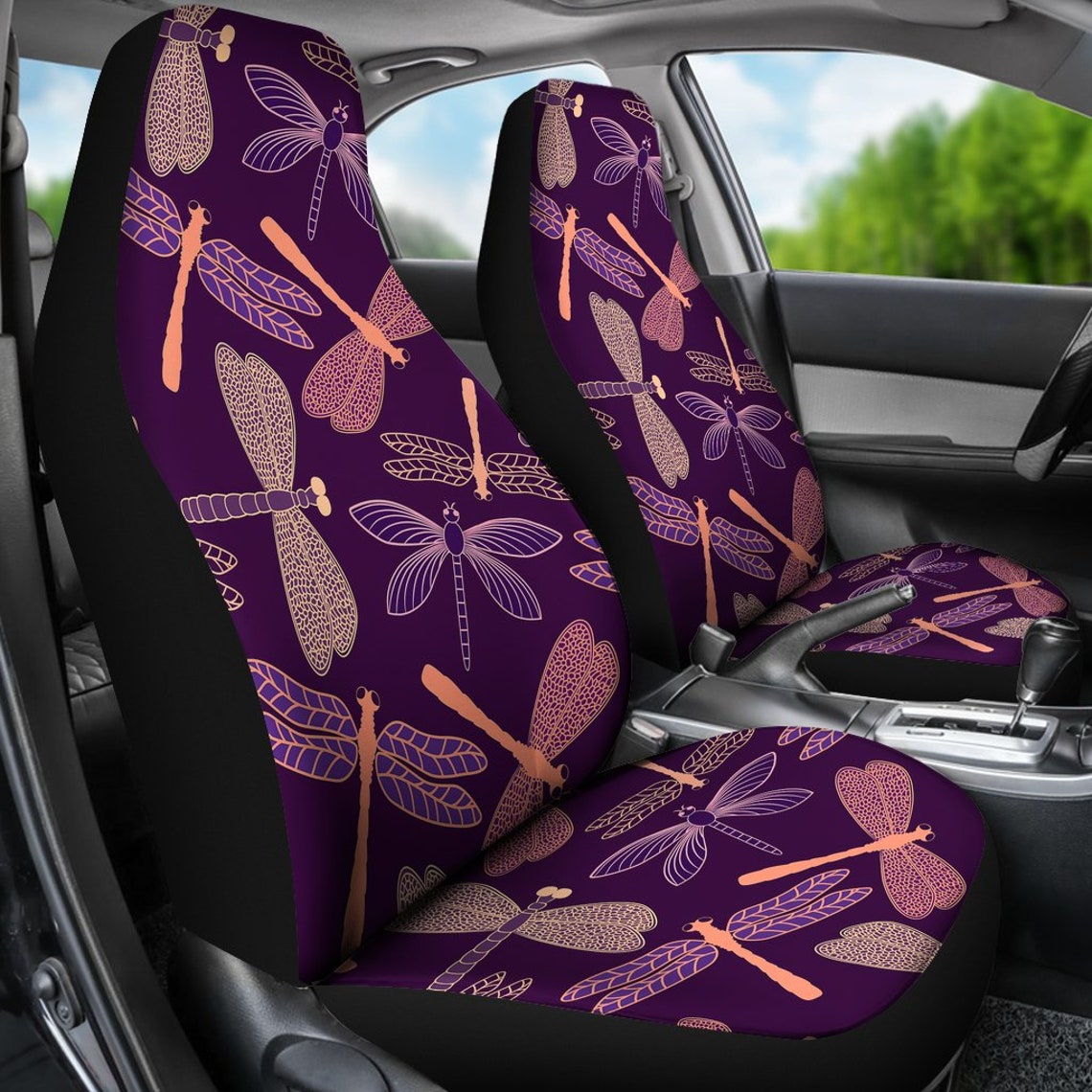 Best Dragonfly Car Seat Covers Dragonfly Lover Front Car Etsy