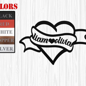 Metal Custom  Love Sign – Personalized Infinity Symbol with Couples Name, Infinity Love Name Sign, Heart Wall Art, Housewarming Newlywed G