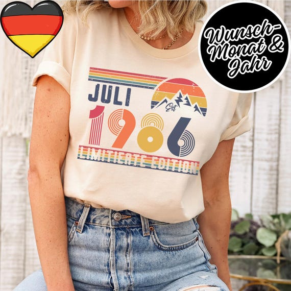 40 Geburtstag Retro Shirt – 1986 Vintage Sweatshirt Geschenk – 40 Jahre Hoodie für Damen / Herren – T-Shirt für Ehefrau oder Ehemann