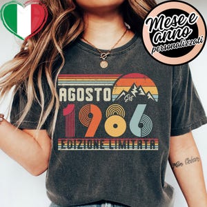 1986 Maglietta 40 Compleanno - Felpa vintage Retrò unisexe - T-shirt Anni '90 pour Uomo o Donna - Regalo Divertente pour Festa o Partner