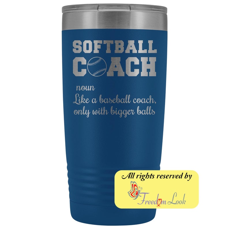 Funny Softball Coach Birthday Gift Tumbler for Women and Men Etsy