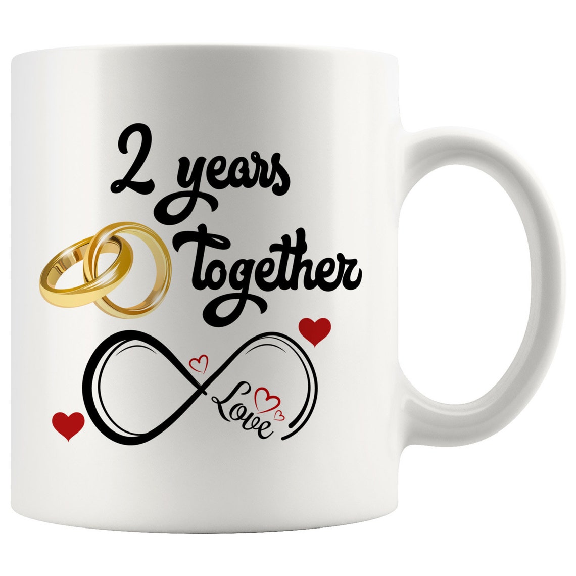 3drose 2nd wedding anniversary gift cotton celebrating 2 years