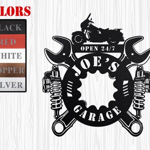 Dad&#39;s Garage Moto Metal Sign, Motorcycle Dad’s Workshop Garage Wall Sign Decor, Mechanic Unique Dad Gift Metal Art, Father’s Day Gift Id