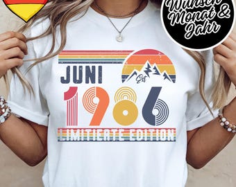 40 Geburtstag Retro Shirt – 1986 Vintage Sweatshirt Geschenk – 40 Jahre Hoodie für Damen / Herren – T-Shirt für Ehefrau oder Ehemann