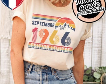 T-Shirt Rétro 60e Anniversaire – Sweat Vintage 1966 – Hoodie 60 Ans Pour Femme / Homme – T-Shirt Pour Épouse Ou Époux