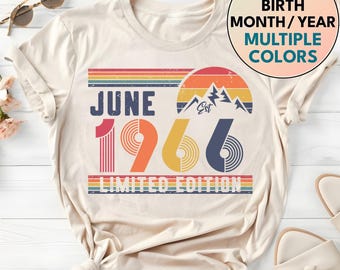 60-årsdag retro-tröja, födelsedagspresenttröja från 1966, 60-års födelsedagsnummerhoodie för kvinnor/män, 60-årsdagströja för fru eller make