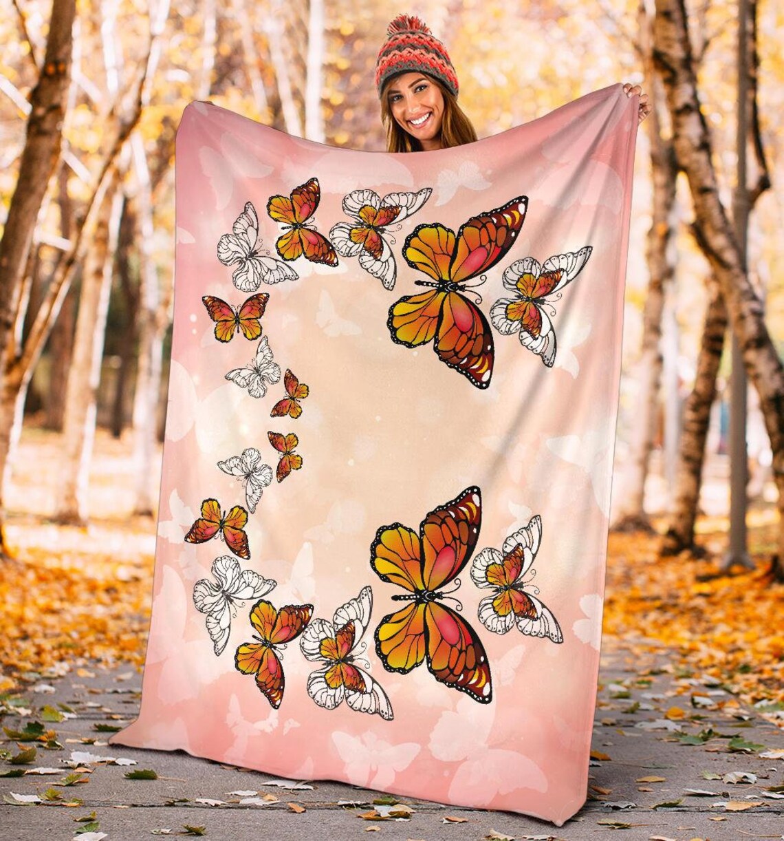 Monarch Butterfly Premium Blanket Butterfly Throw Microfiber Etsy