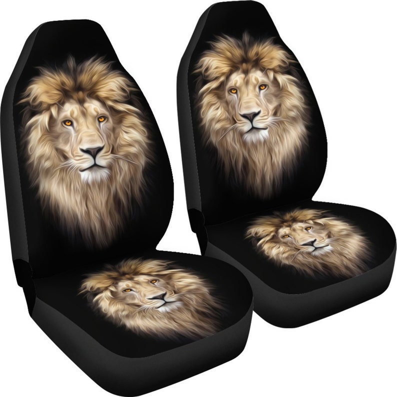 Beautiful Lion Car Seat Covers Lion Lover Front Car Cover Etsy