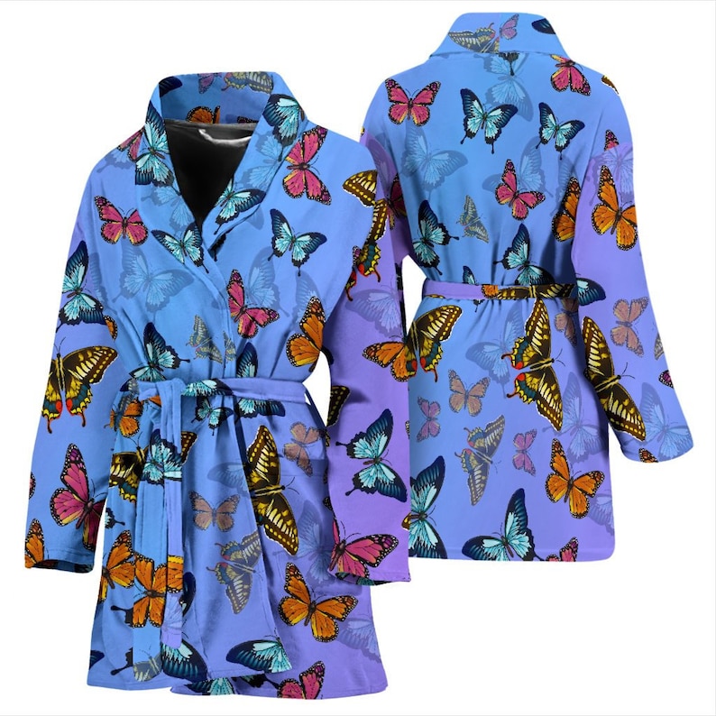 Unique Butterfly Lover Bathrobe Butterfly Women Bath Robe I Etsy India