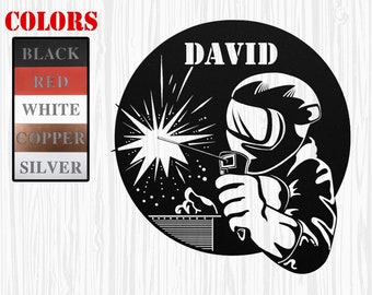Personalized Welder Name Metal Sign – Custom Ironworker Name Metal Wall Art, Welder, Welding Business Name Sign, Metal Worker, Metal Repai