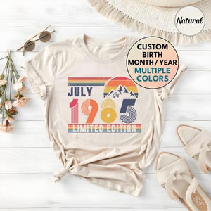 40th Birthday Retro Shirt, 1985 Birthday Sweatshirt Gift, 40 Years Bday Number Hoodie for Women / Men, Forties Bday Tee For Wife Or Husband