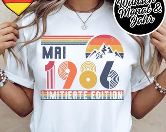 40 Geburtstag Retro Shirt – 1986 Vintage Sweatshirt Geschenk – 40 Jahre Hoodie für Damen / Herren – T-Shirt für Ehefrau oder Ehemann