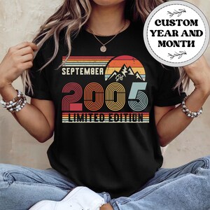 20th Birthday Shirt, Vintage 2005 T-Shirt, Thirty Birthday Womens Shirt, 20th Birthday Gift for Men or Woman, Since 2005 Tee For Him or Her