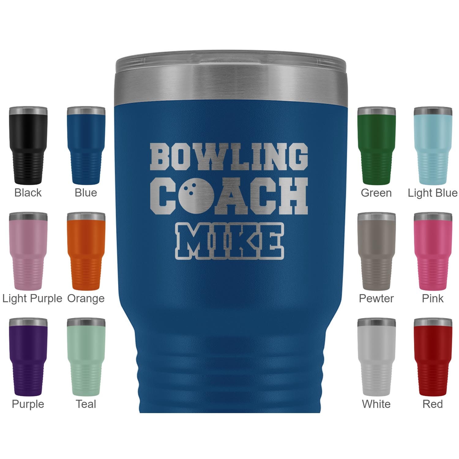 Personalized Bowling Coach Birthday Gift Tumbler for Men Etsy UK