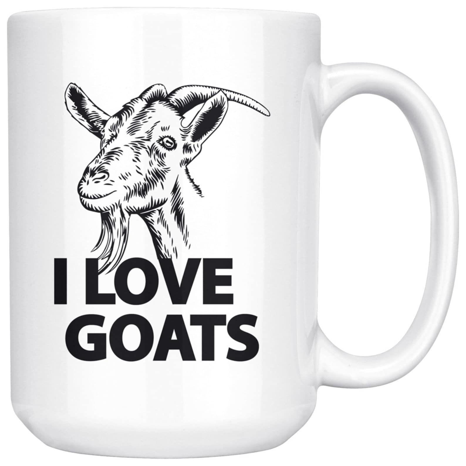 I Love Goats Mug Goat Head Coffee Cup Unique Goat Farmer Etsy