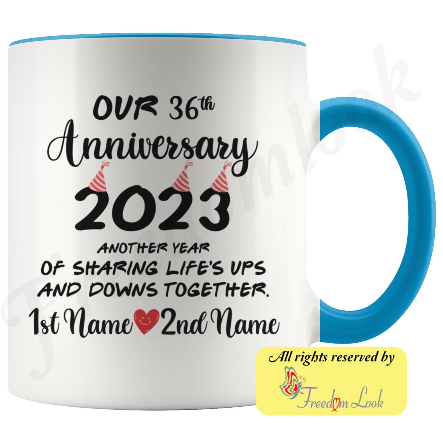 Personalized 36th Wedding Anniversary Gift for Him and Her, Thirty Personalized 36th Wedding Anniversary Gift for Him and Her, Thirty