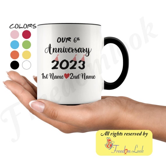 thumbnail image 2 of YouNique Designs 6 Year Anniversary Mug - Funny Sixth Wedding Anniversary Coffee Cup For Couples 2 of 11