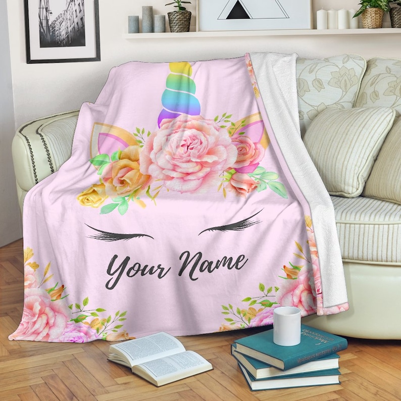 Personalized Unicorn Magic Blanket for Unicorn Lovers Custom Etsy