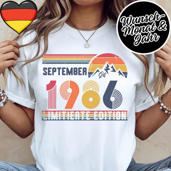 40 Geburtstag Retro Shirt – 1986 Vintage Sweatshirt Geschenk – 40 Jahre Hoodie für Damen / Herren – T-Shirt für Ehefrau oder Ehemann