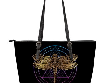 Borsa Tote In Tela Con Libellula E Frase "Sometimes I Just Look Up Smile And Say I Know That Was You" - Regalo Commemorativo E Di Simpatia, 35x32x12 Cm