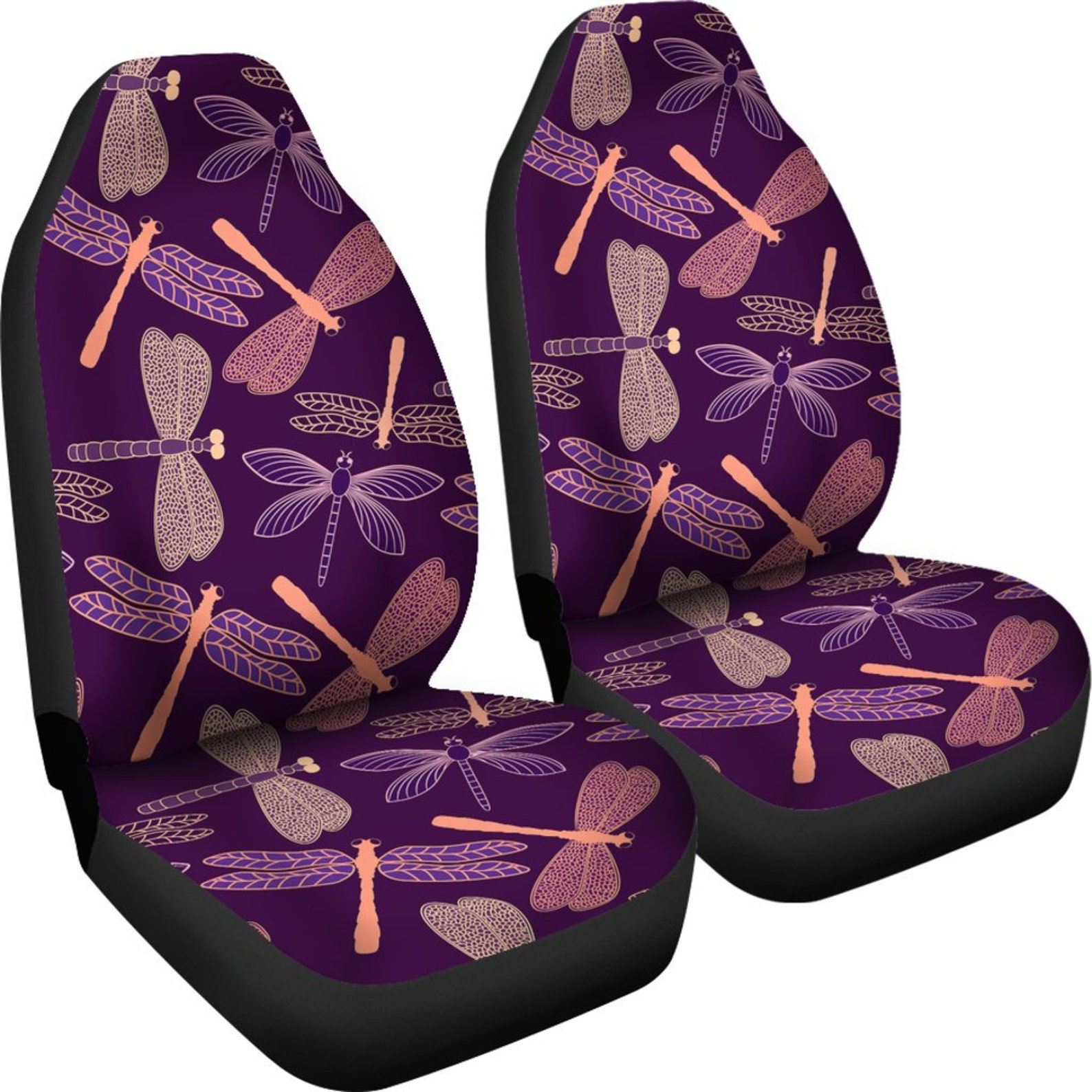 Complex Dragonfly Print Car Seat Cover Car Seat Universal Fit