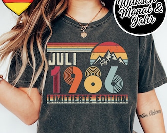 40 Geburtstag Retro Shirt – 1986 Vintage Sweatshirt Geschenk – 40 Jahre Hoodie für Damen / Herren – T-Shirt für Ehefrau oder Ehemann