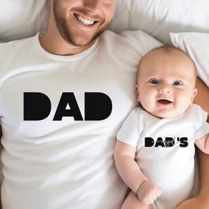 Personalized Dad & Child Matching Shirt, Customizable Father And Son Daughter Tee Gifts, Custom Daddy Favorite Baby Fathers Day T-Shirt