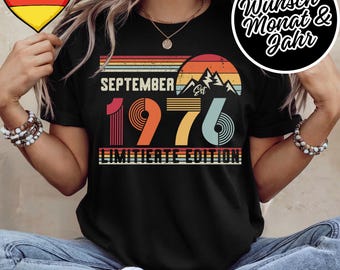 50 Geburtstag Retro Shirt – 1976 Vintage Sweatshirt Geschenk – 50 Jahre Hoodie für Damen / Herren – T-Shirt für Ehefrau oder Ehemann