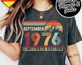 50 Geburtstag Retro Shirt – 1976 Vintage Sweatshirt Geschenk – 50 Jahre Hoodie für Damen / Herren – T-Shirt für Ehefrau oder Ehemann
