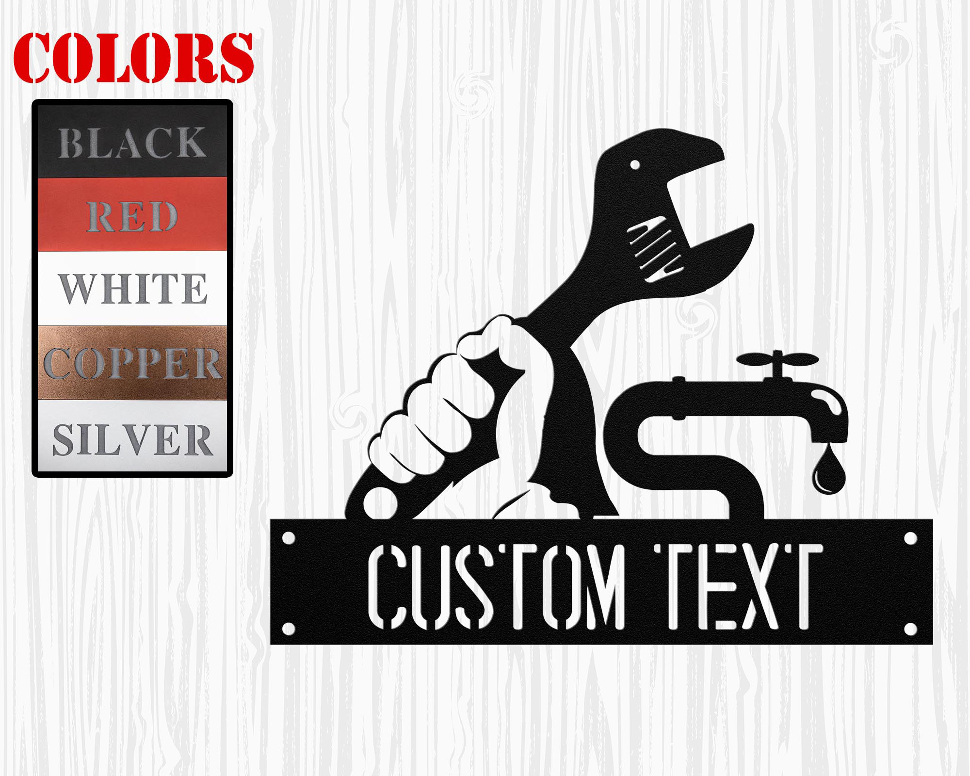 Personalized Plumber Metal Wall Art, Custom Plumber Name Sign, Plumbing ...