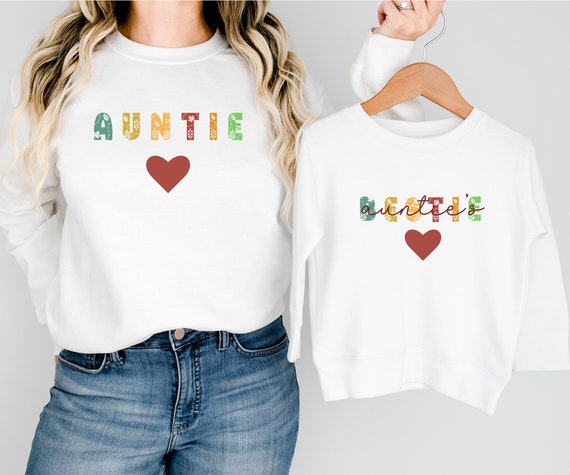 Sudadera a juego de tia y sobrina regalo de la mejor amiga de la tia para nina camiseta de Ascendieron a tia sueter familiar a juego de tia a sobrina Etsy