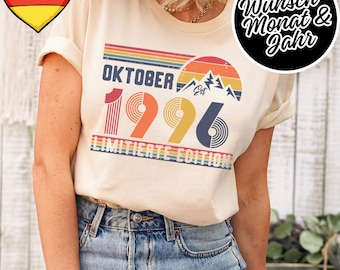 30 Geburtstag Retro Shirt – 1996 Vintage Sweatshirt Geschenk – 30 Jahre Hoodie für Damen / Herren – T-Shirt für Ehefrau oder Ehemann