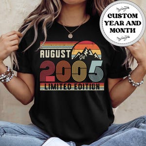 20th Birthday Shirt, Vintage 2005 T-Shirt, Thirty Birthday Womens Shirt, 20th Birthday Gift for Men or Woman, Since 2005 Tee For Him or Her