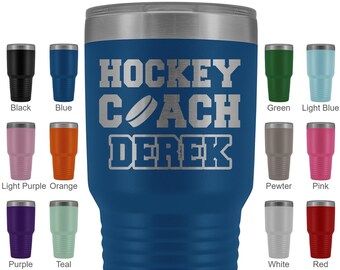 Personalized Hockey Coach Birthday Gift Tumbler For Women and Men, Hockey Coach Meaning Appreciation Gift, Coach Tumbler From Team