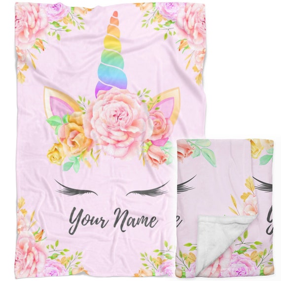 personalised unicorn blanket