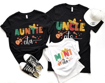 Personalized 1st 2nd 3rd Mexican Party Shirt, Three Esta Birthday Outfit, 3 Years Old Custom Family Matching T-Shirts, Mamacita Tee Gifts