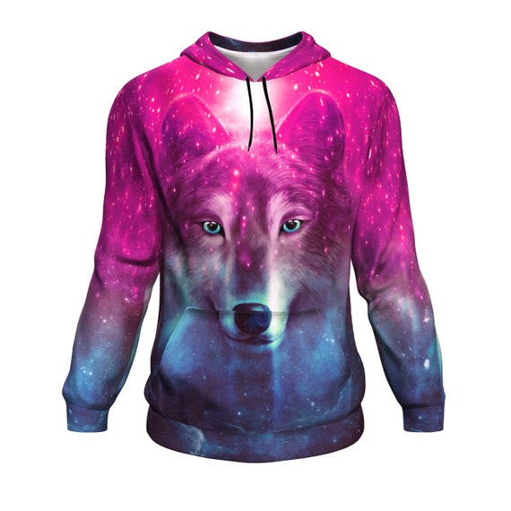 wolf design hoodie