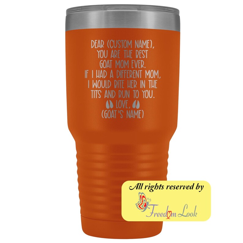Personalized Goat Mom Gifts, Best Goat Mom Ever Tumbler, Goat Owner, Unique Goat Gifts, I Love Goats, Goat Mother Present, Custom Goat Gift image 8