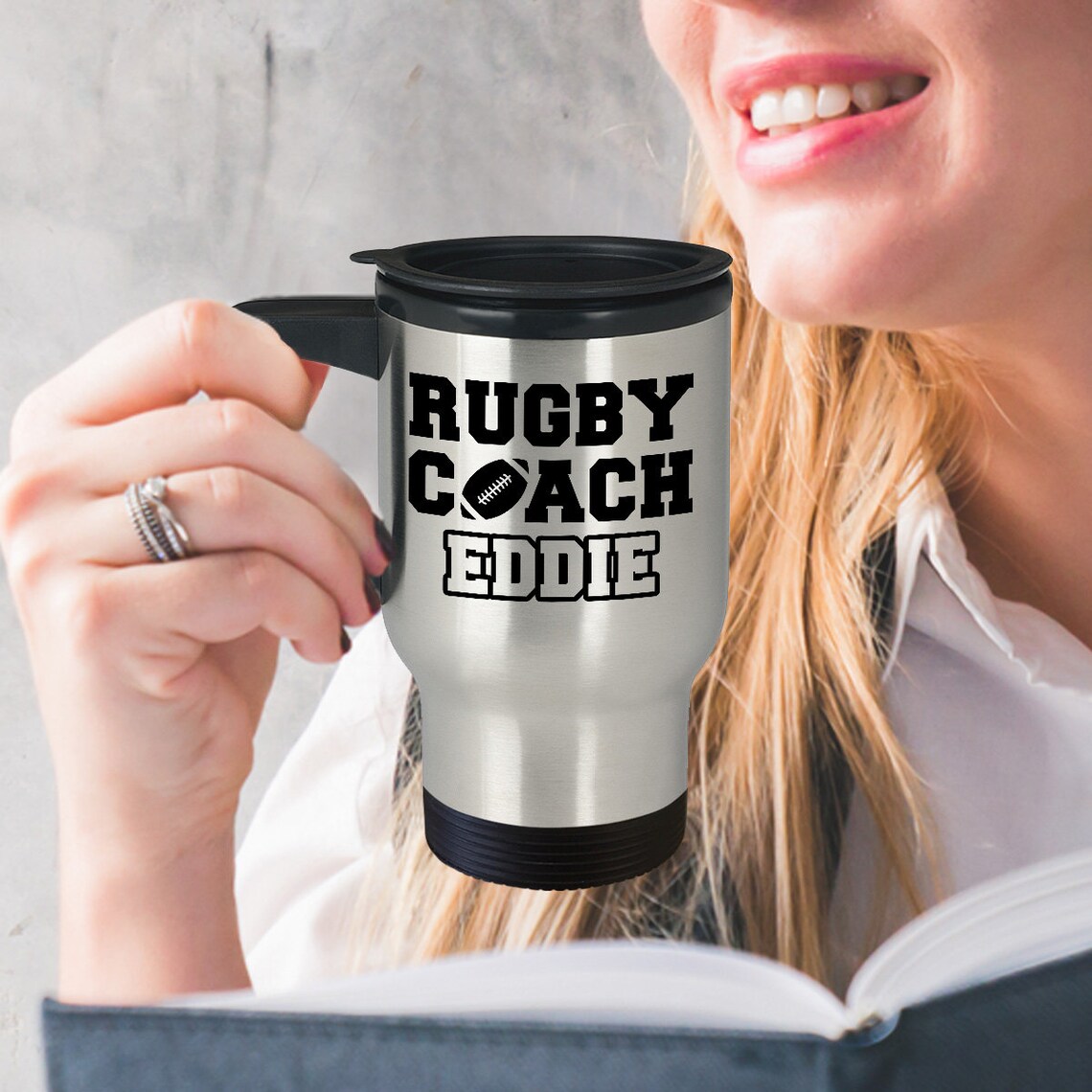 Personalized Rugby Coach Birthday Gift Travel Mug for Men and Etsy
