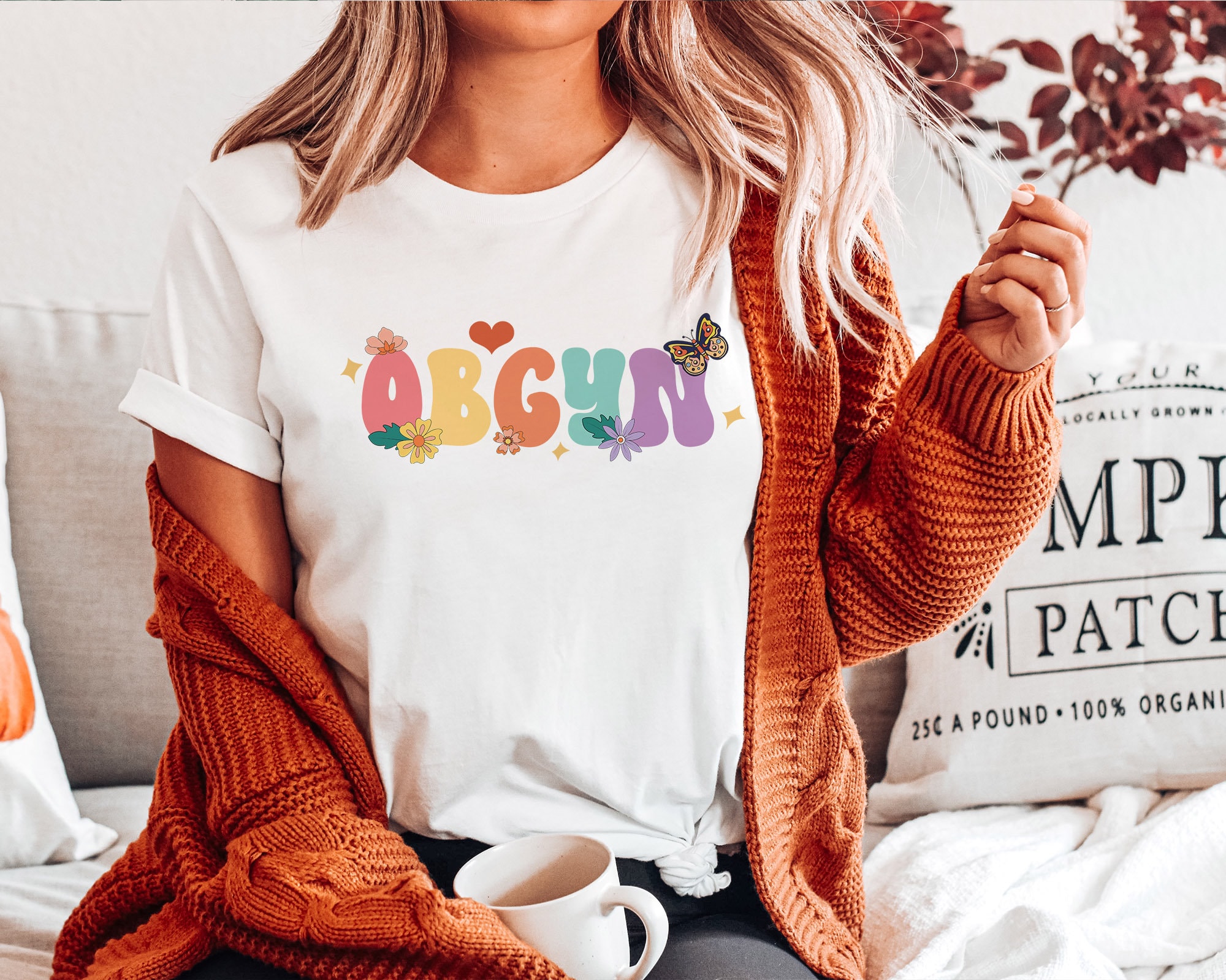 Obgyn Retro Shirt, Gift Ideas for Ob-gyn, Floral Obgyn Clothes, Labor ...