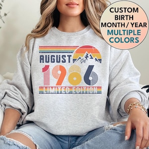 1986 Sweatshirt, 1986 Birthday Sweatshirt Sweater, 1986 Birthday Year Number Sweat for Women Or Man, Birthday Gift, 40th Birthday Shirt image 1