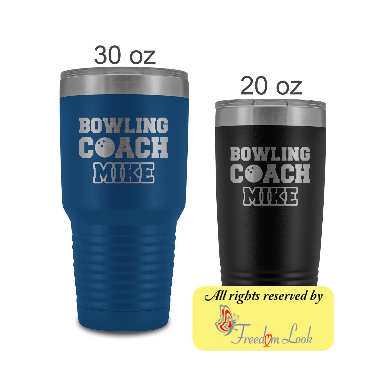 Personalized Bowling Coach Birthday Gift Tumbler for Men Etsy UK