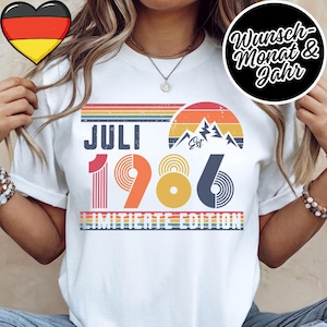 40 Geburtstag Retro Shirt – 1986 Vintage Sweatshirt Geschenk – 40 Jahre Hoodie für Damen / Herren – T-Shirt für Ehefrau oder Ehemann image 1