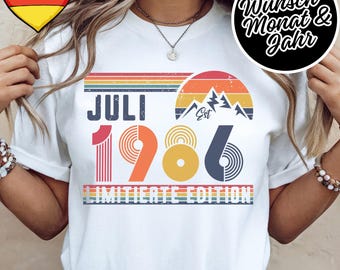 40 Geburtstag Retro Shirt – 1986 Vintage Sweatshirt Geschenk – 40 Jahre Hoodie für Damen / Herren – T-Shirt für Ehefrau oder Ehemann