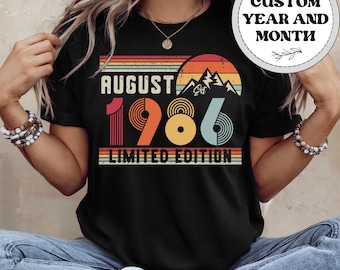 40th Birthday Shirt, Vintage 1986 T-Shirt, Thirty Birthday Womens Shirt, 40th Birthday Gift for Men or Woman, Since 1986 Tee For Him or Her