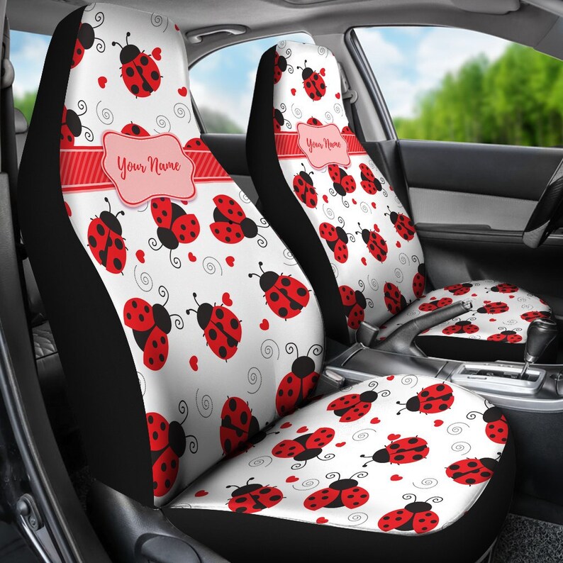 Personalized Ladybug Love Car Seat Covers Ladybird Lover Etsy
